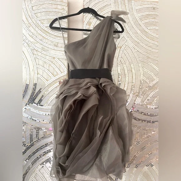 smoke grey wedding dress Smoke Grey Velvet Infinity Bridesmaid Dress/Customization Size –  ScholleDress main image 0